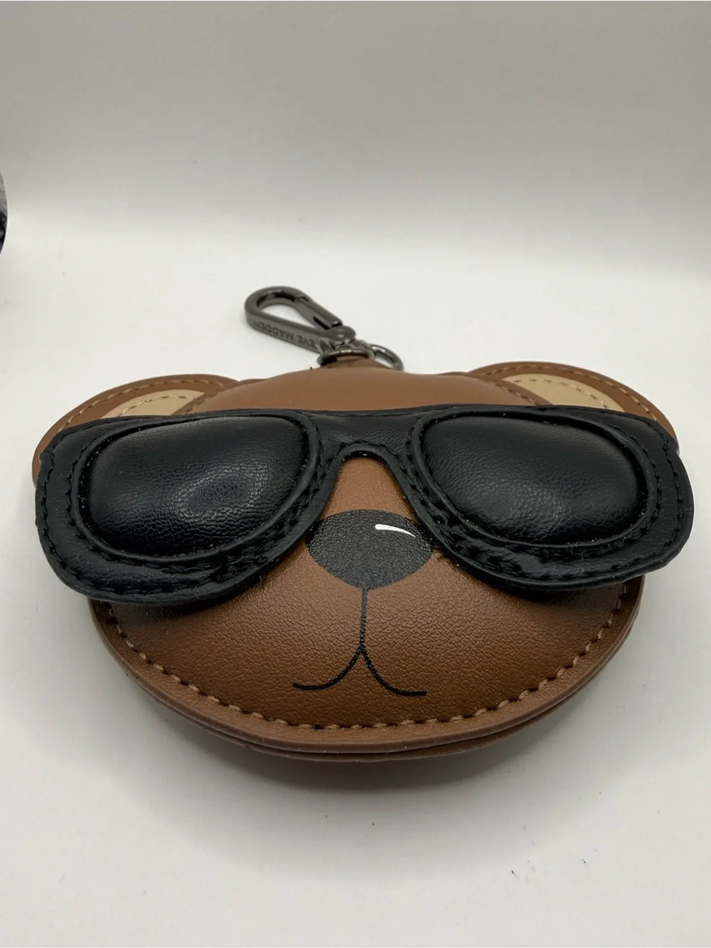 Steve Madden Tan Bear Keychain with Black Sunglasses for Handbags - Keys & more